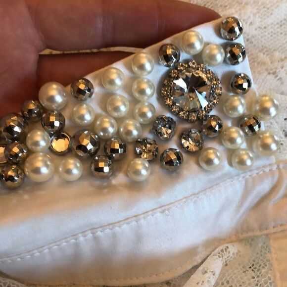 Midnight Velvet lace embellished button down top - Picture 5 of 8